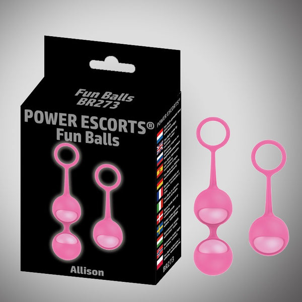 Kulki Funballs Allison Duo Kegel Balls Slicone Pink
