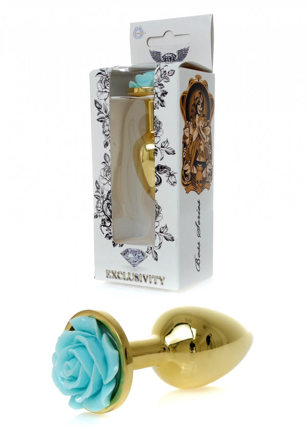 Plug Jewelery Gold PLUG ROSE Light Blue