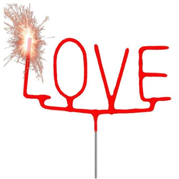 New Years Sparklers Love Star   1pc