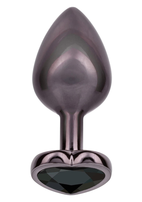 Diamond Heart Plug Large Black