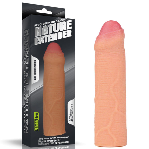 Add 1"" Revolutionary Silicone Nature Extender Uncircumcised