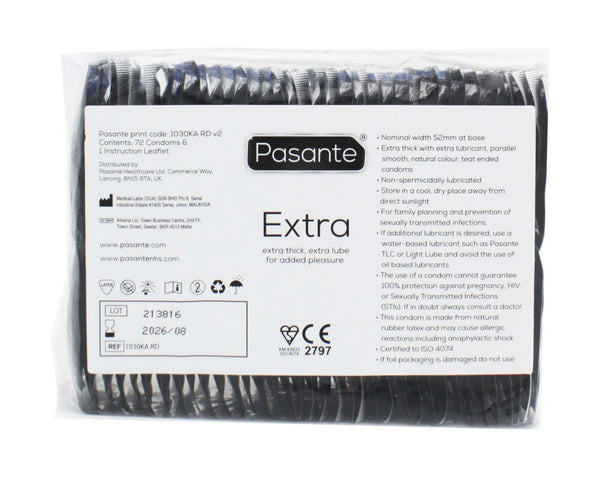 Pasante Extra Condoms Bulk Packs 144 psc