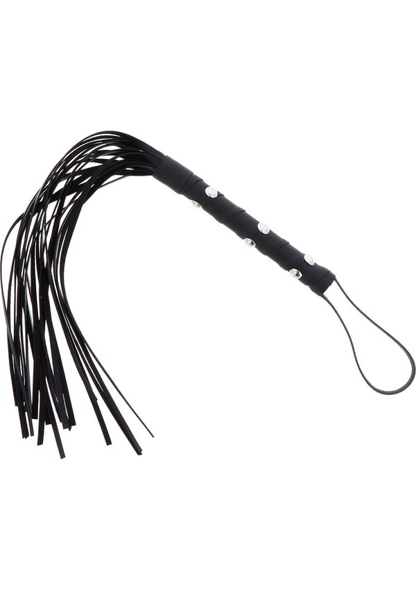 Short Studded Flogger Whip Black