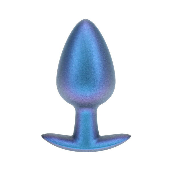 Smooth Silicone Anal Plug - Large - 3.5" / 8,9 cm - Metallic Blue