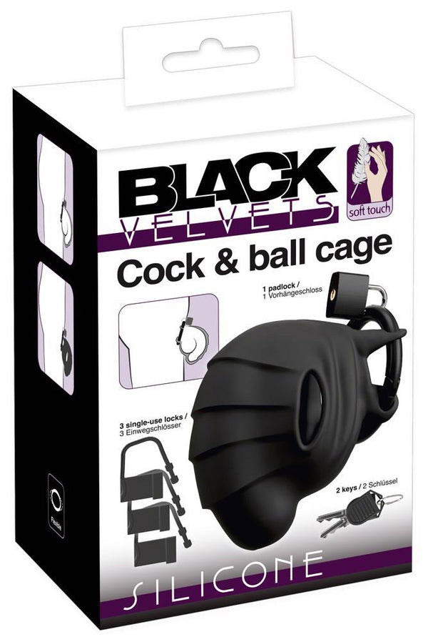 Black velvets Cock &amp; Ball cage