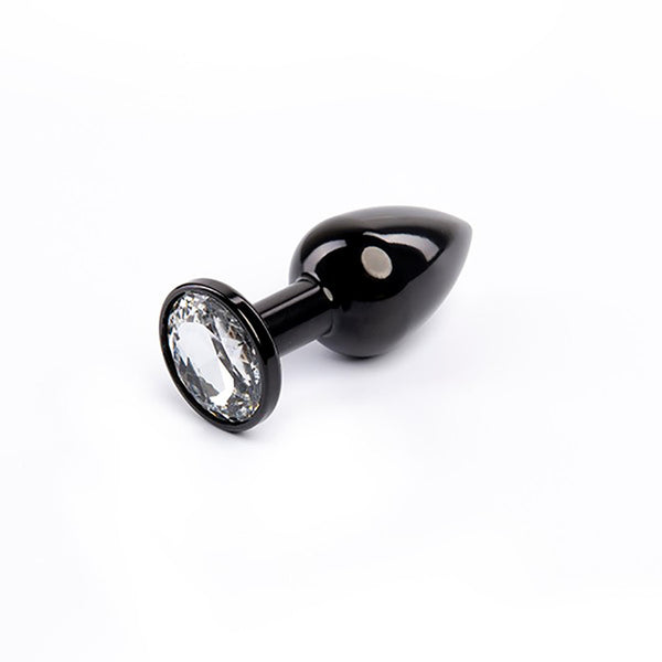 Black Butt Plug with White Diamond
