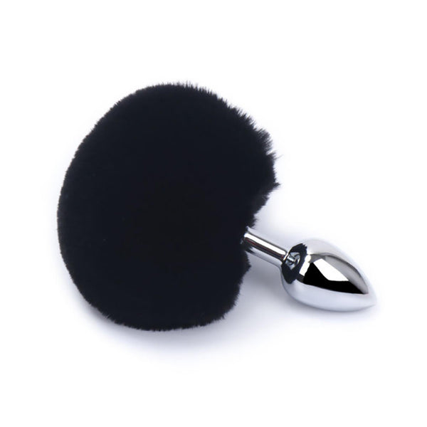BUTT PLUG black bunny tail