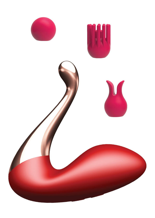 Stimulator - Swan massager, interchangeable heads - USB 9 Functions / APP Mobile