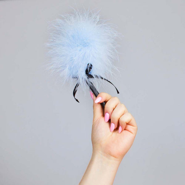 Mini Blue Feather Tickler whip