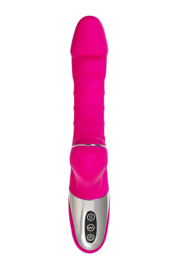 JOS Thrusting and sucking vibrator To Frolly, silicone, pink, 21.5cm