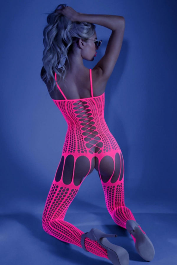 Hypnotic Criss Cross Body with Garter Look   Neon Pink