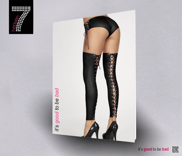 Casma Black L/XL Footless Stockings