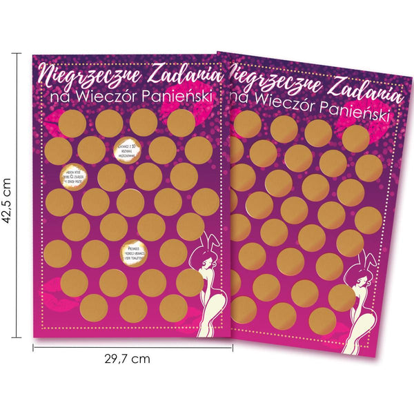 Plakat zdrapka z zadaniami dla Przyszłej Panny Młodej