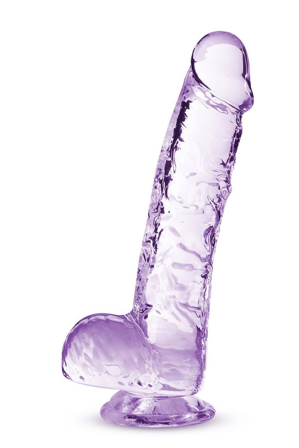 NATURALLY YOURS 6 CRYSTALLINE DILDO AMETHYST