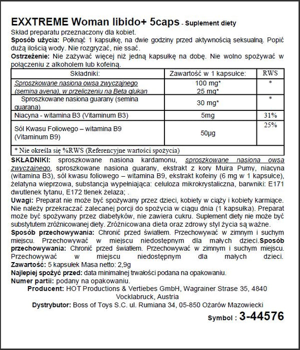 Diet supplement eXXtreme Libido caps woman 1x5 Stk.