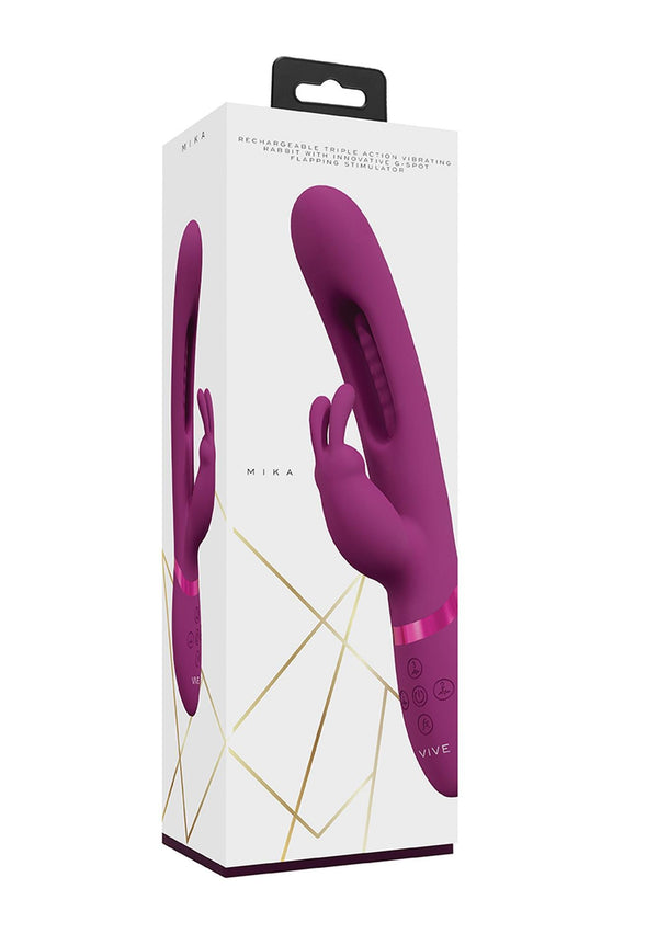 Mika Triple Rabbit with G Spot Flapping Pink