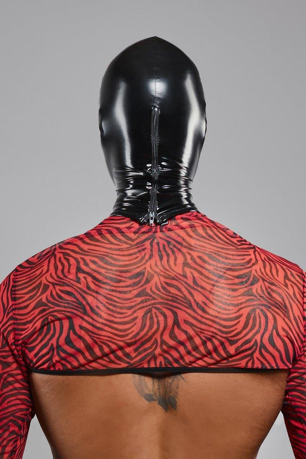 Face mask made of flexible and shiny OS vinyl