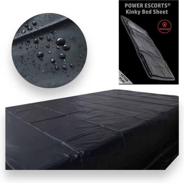 Power Escorts BR190 Kinky Bed Sheet Black 160 x 227 CM