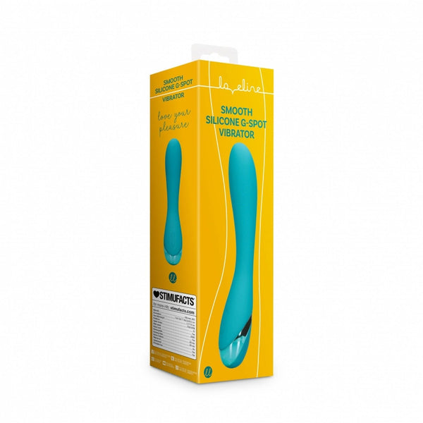 Smooth Silicone G Spot Vibrator   Teal Blue