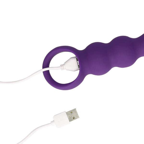 Teardrop Shaped Anal Vibrator   Clear Purple