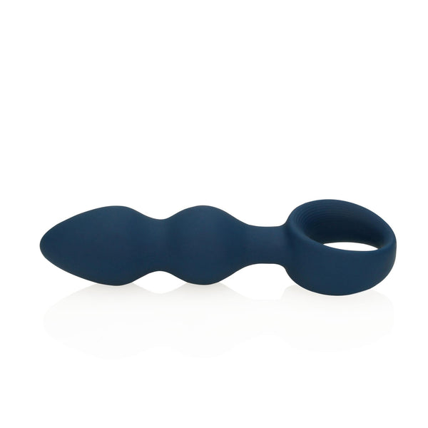 Teardrop Shaped Anal Plug   Large   Baltic Blue