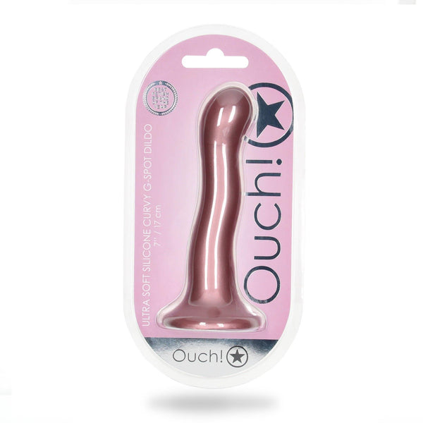 Ultra Soft Silicone Curvy G Spot Dildo   7 / 17 cm
