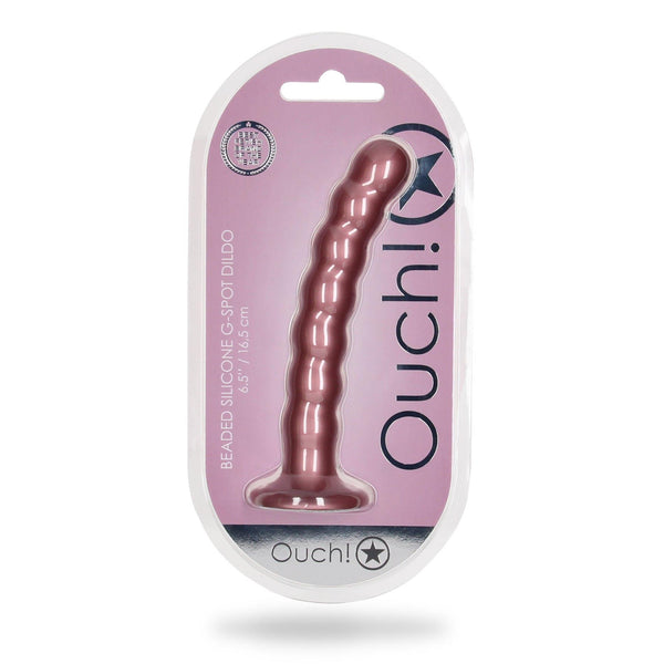 Beaded Silicone G Spot Dildo   6,5 / 16,5 cm