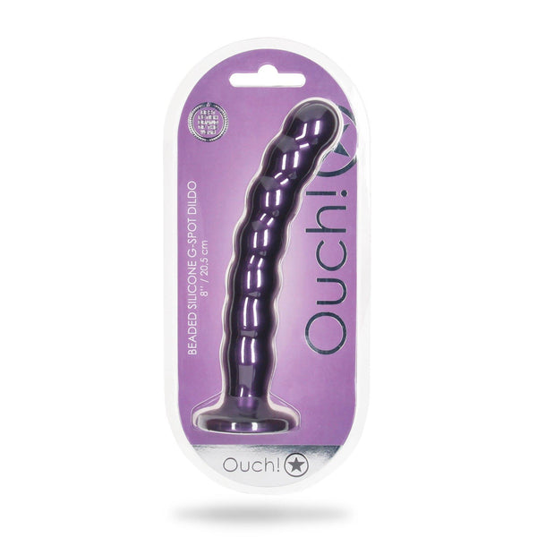 Beaded Silicone G Spot Dildo   8 / 20,5 cm