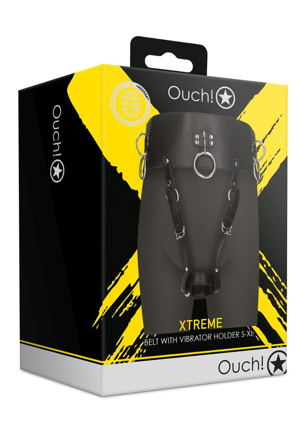 Belt with Vibrator Holder   Black