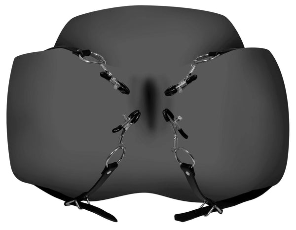 Labia Spreader with Clamps Black