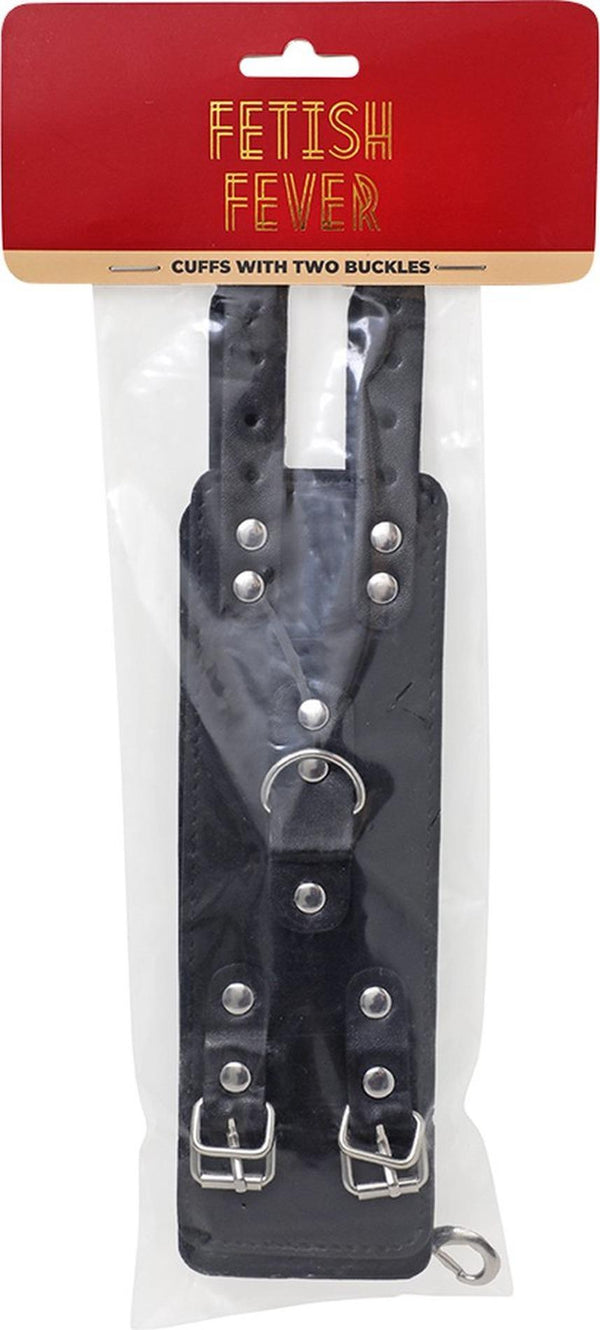 Fetish Fever Cuffs with two buckles Black