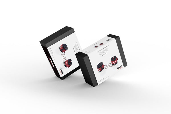 Kajdanki  Cuffs Crazy Horse Red, Small