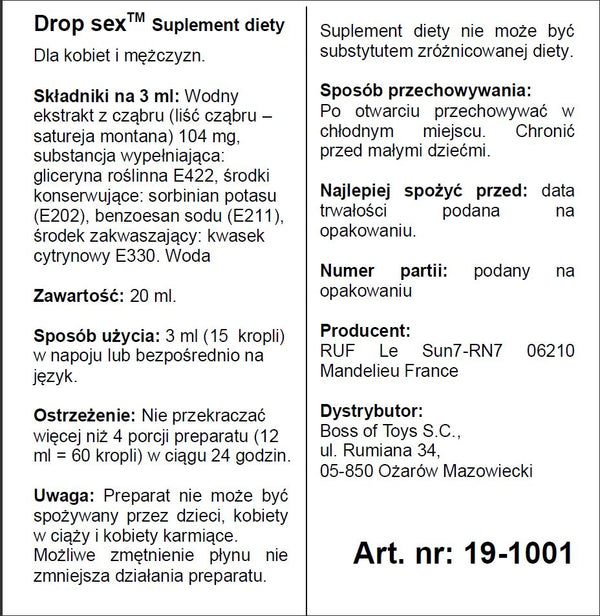 Supl.diety DROP SEX 20 ML
