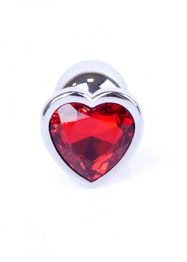Plug Jewellery Silver  Heart PLUG  Red