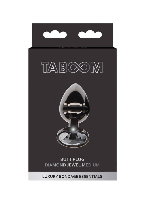 Butt Plug With Diamond Jewel M Black
