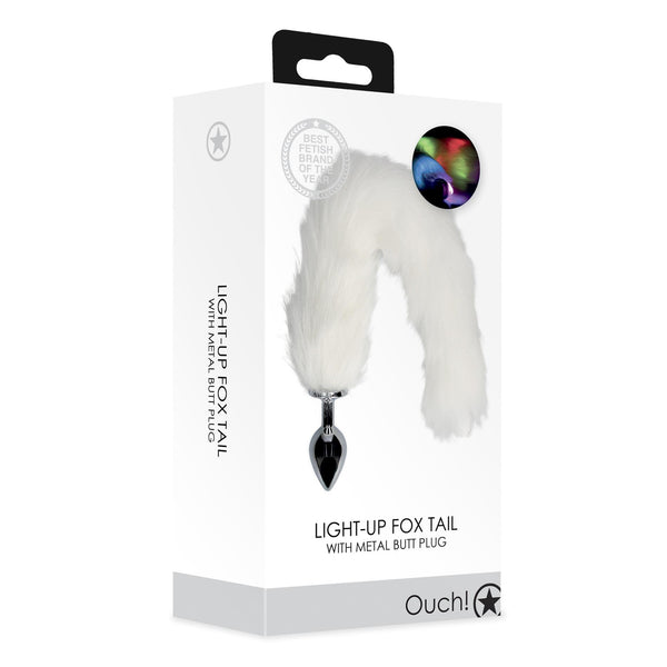 Light up Fox Tail with Metal Butt Plug