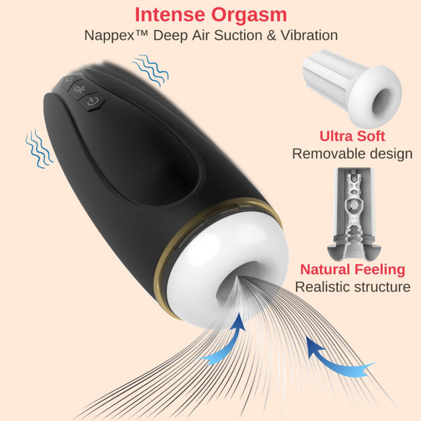 Masturbator   Nappex™ Branco Black   Premium Mastubators (10 Languages