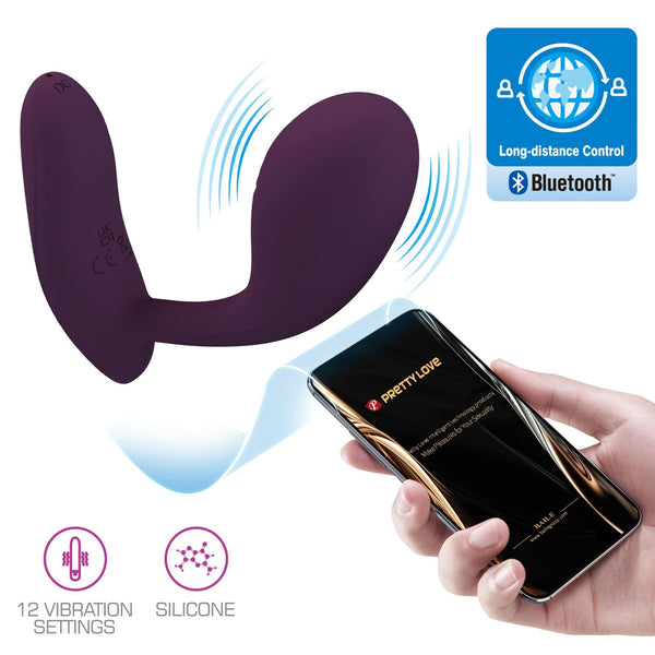 PRETTY LOVE Baird Purple, 12 vibration functions Mobile APP Long distance Control