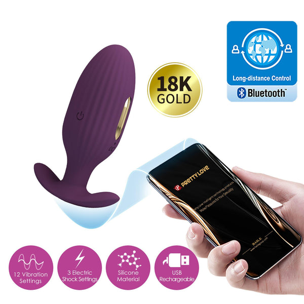 PRETTY LOVE Jefferson, 12 vibration functions 3 electric shock functions Mobile APP Long distance Control