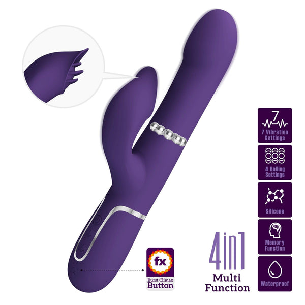 PRETTY LOVE Falin dark Purple, 7 vibration functions 4 rolling functions Memory function