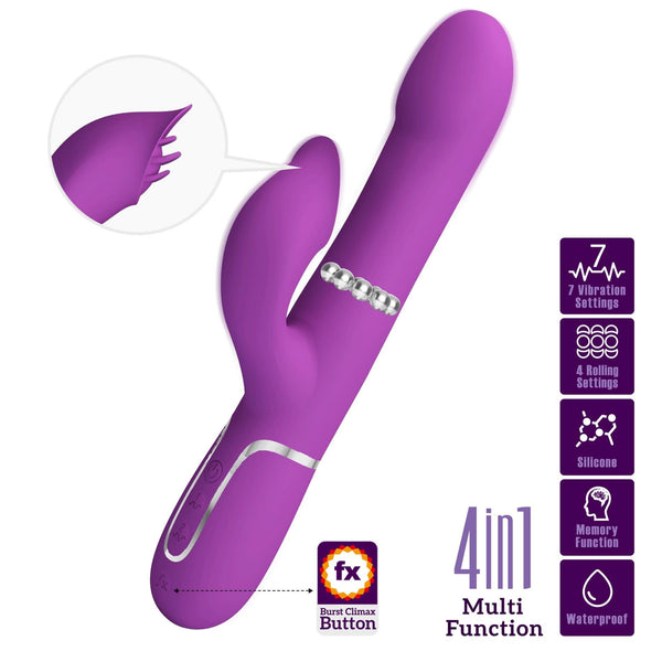 PRETTY LOVE Falin Purple, 7 vibration functions 4 rolling functions Memory function