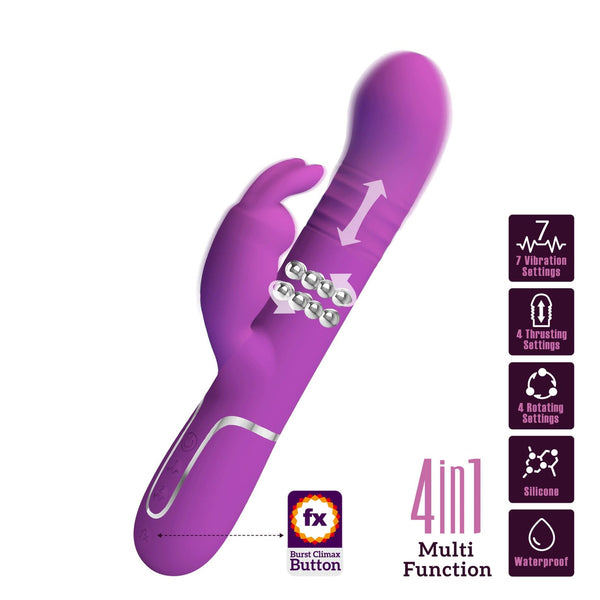 PRETTY LOVE Coale Purple, 7 vibration functions 4 rotation functions 4 thrusting settings