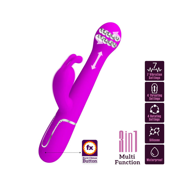 PRETTY LOVE Dejon Twinkled Tenderness Purple, 7 vibration functions 4 thrusting settings 4 rotation functions