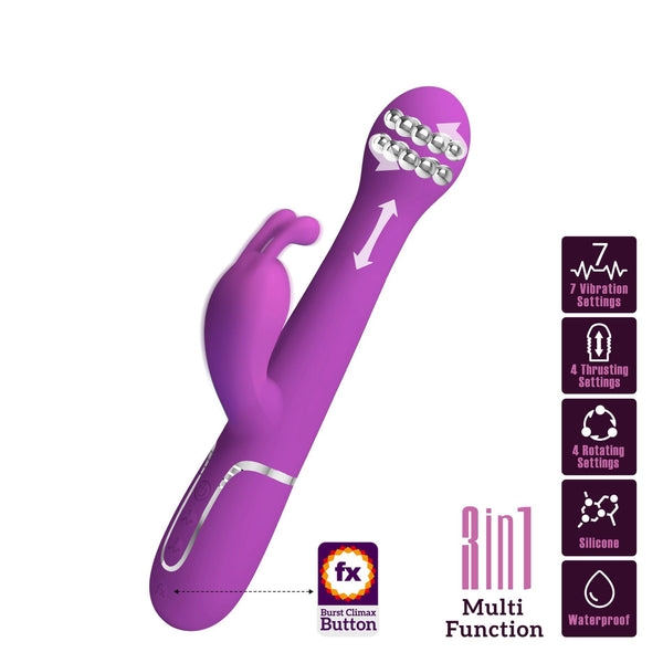 PRETTY LOVE Dejon Purple, 7 vibration functions 4 thrusting settings 4 rotation functions