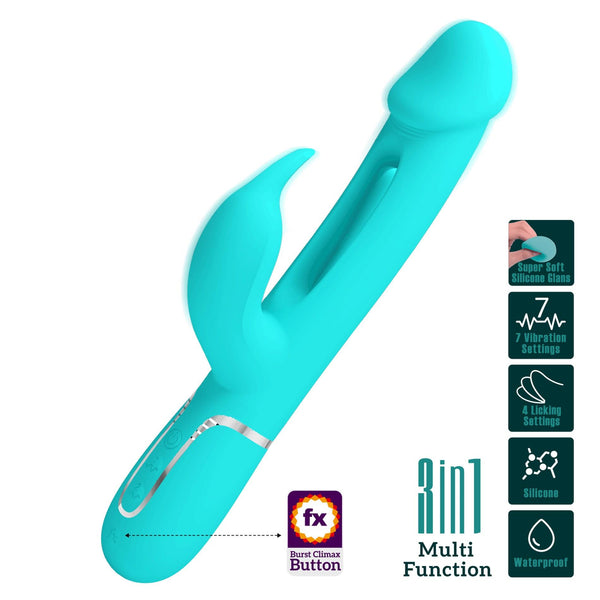 PRETTY LOVE Kampas Green, 7 vibration functions 4 licking settings