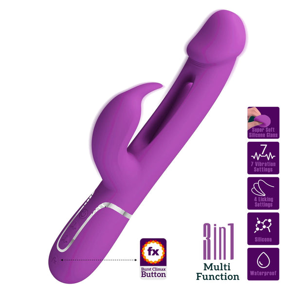 PRETTY LOVE Kampas Purple, 7 vibration functions 4 licking settings