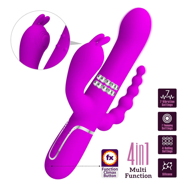 PRETTY LOVE Cammy Purple, Twinkled Tenderness, 7 thumping functions 7 vibration functions 4 rolling functions