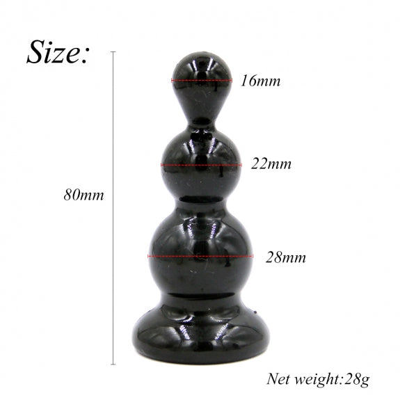 Rocket drill 3.2 inch black anal plug 3.2 inch / 8 cm
