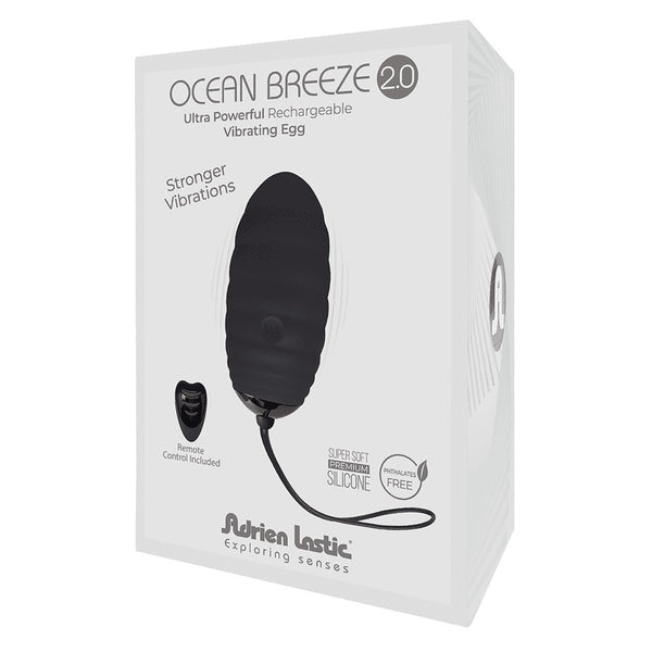 Ocean Breeze 2.0 Black Stronger Vibrations Egg/Vibrator