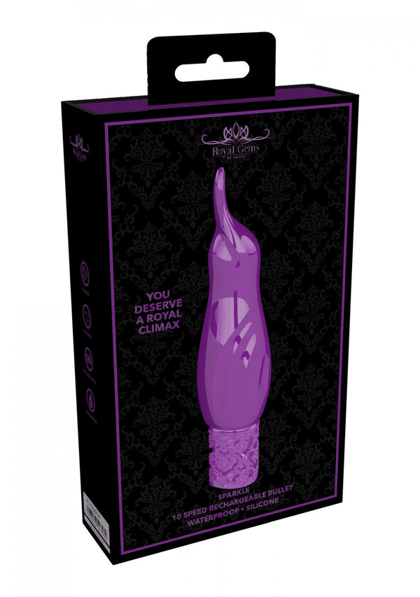 Sparkle Rechargeable Silicone Bullet Purple